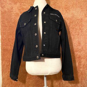 Harley Davidson Womens Black Jean Jacket Size Medium